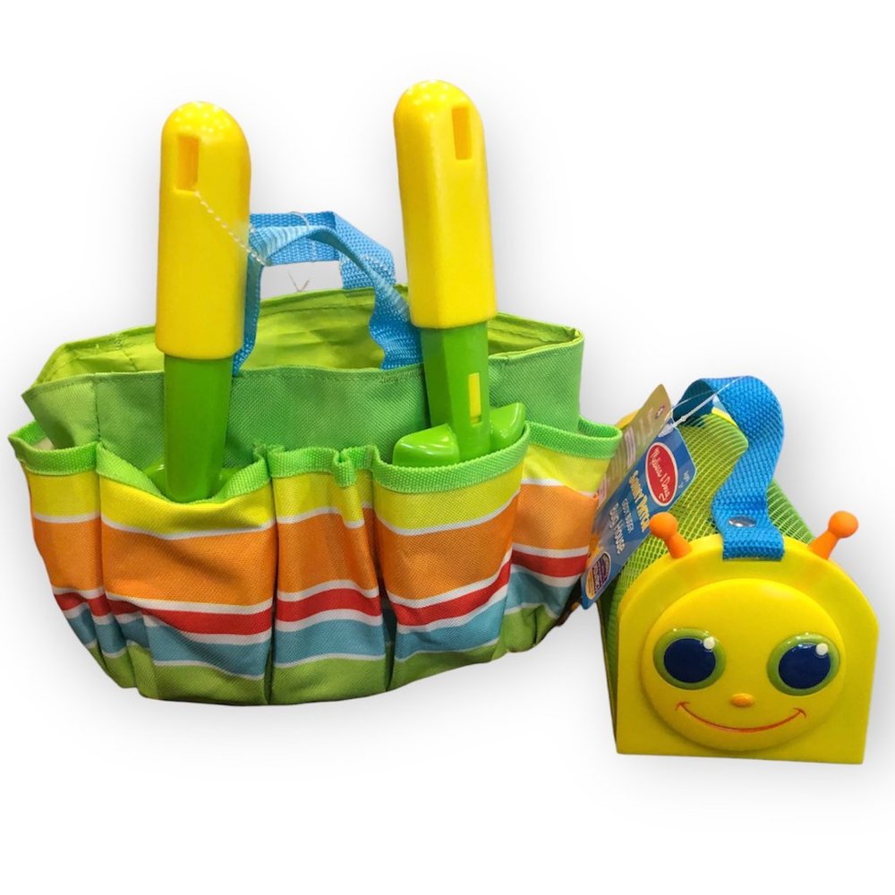 Melissa & Doug Sunny Patch Giddy Buggy Green Gardening Tote Set with Bug House